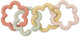 Jollein jouets anneaux silicone - jouets pour bébé - fleurs
