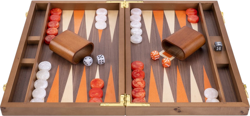 Backgammon Longfield 15 placage érable orange -
