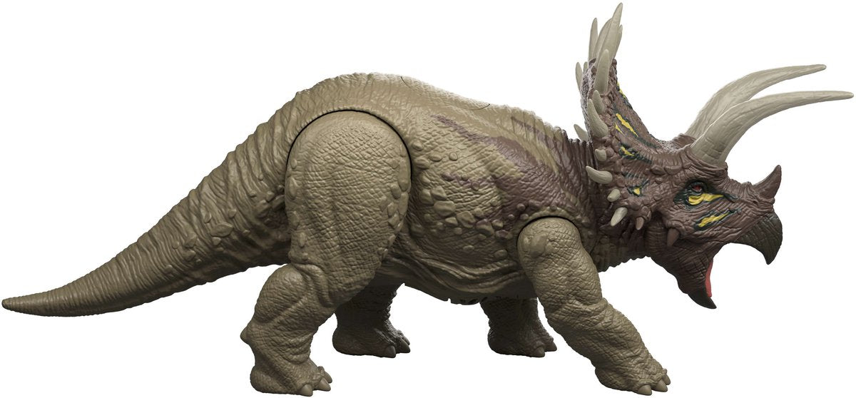 Mattel Jurassic World Survival - rugissement sauvage - tricératops