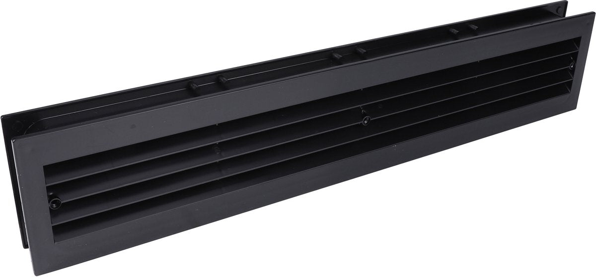 Grille d'aération de porte Starx - 455 x 90 mm - noire