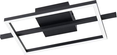 Plafonnier Eglo amandolo - LED - 40 cm - noir et blanc - lumière blanche RGB orientable - dimmable