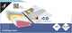 Bandes séparatrices Kangaro trapèze - 2 trous - 180 grammes - bleu - 100 pièces - 07070-03-tr