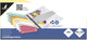 Trapèze de bande de séparation Kangaro - 2 trous - 180 grammes - jaune - 100 pièces - 07070-07-tr