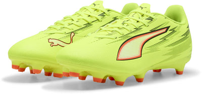 Puma ultra 6 play fg ag chaussures de sport unisexes - alerte jaune- noir-rouge brillant-lime squeeze
