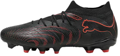 Puma future 9 match fg ag chaussures de sport unisexe - noir-rouge brillant-gris fort