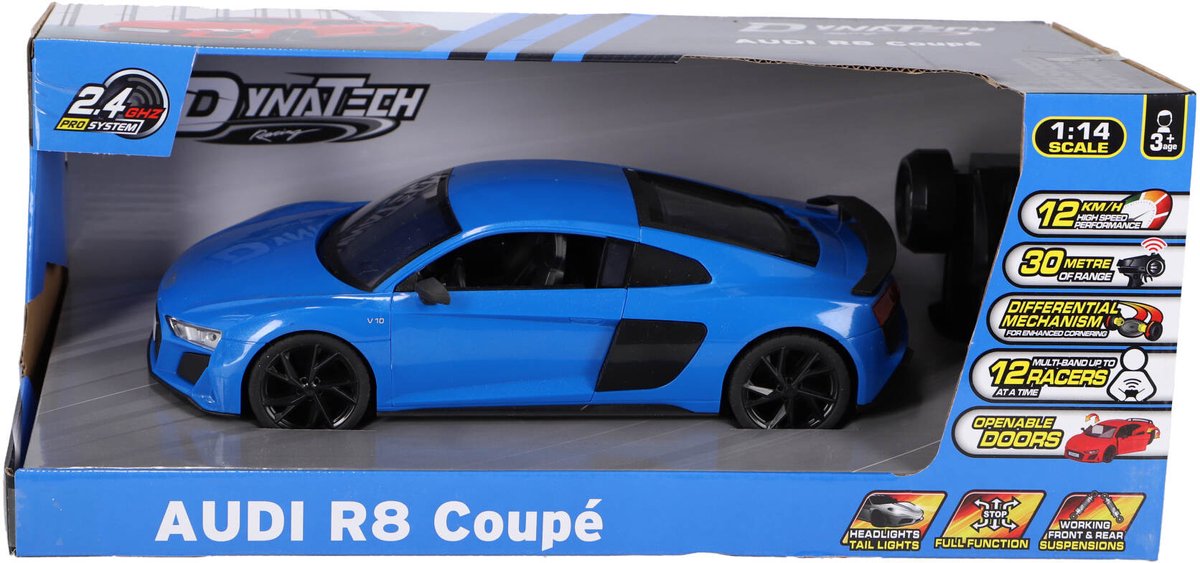 AUTO AUTO AUTO AUTO DYNATECH AUDI 1:14 2,4G R8 Coupé Bleu