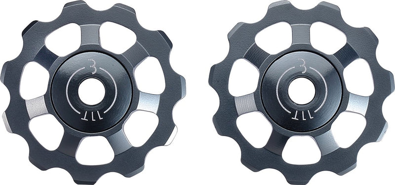 Roues de dérailleur en aluminium Bbb cycling shimano, campagnolo sram - 9 vitesses, 10 vitesses, 11 vitesses, 12 vitesses - durables - gris - 11t - aluboys bdp-21