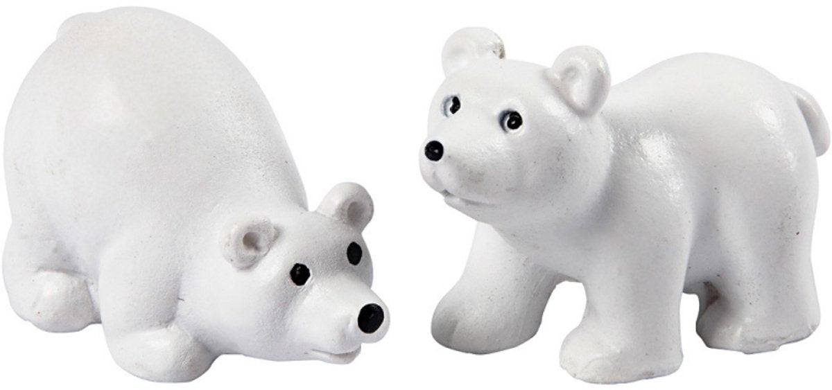 Figurines miniatures Creativ company, h : 30 mm, l : 45 mm, blanc, 2 pièces 1 boîte
