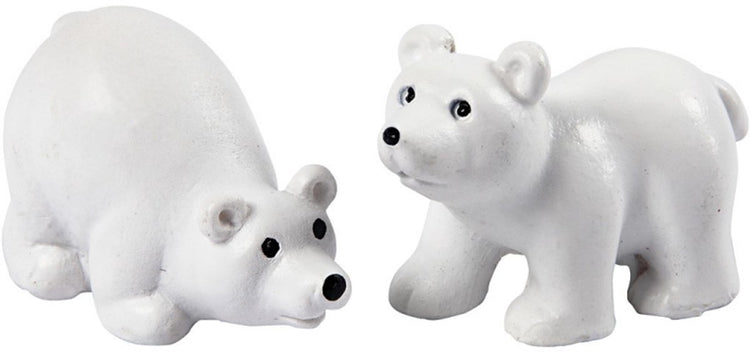 Figurines miniatures Creativ company, h : 30 mm, l : 45 mm, blanc, 2 pièces 1 boîte