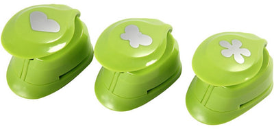 Creativ company set de poinçons, fleur, papillon, coeur, taille 25 mm, 3 pièces 1 boîte