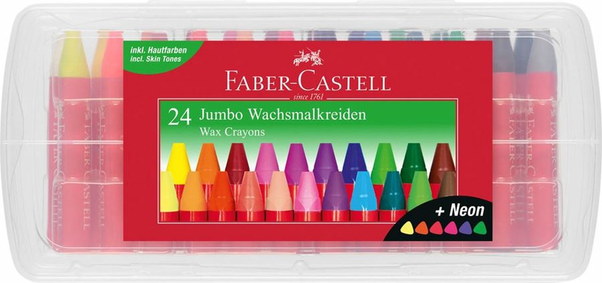 Crayons de cire Faber-castell - jumbo - 24 pièces - fc-120034