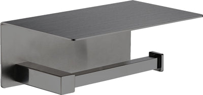 Porte-rouleau papier toilette Plieger Altea avec plateau – montage mural – bronze brossé