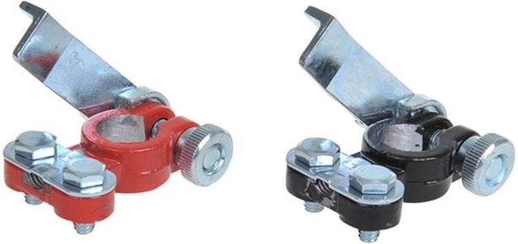 Jeu de pinces pour bornes de batterie Proplus - dégagement rapide - rouge et noir - 12-24v - 4-6awg