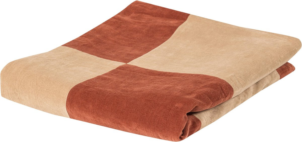 Tapis Woood Zena - velours - beige marron rouille - 1x170x130
