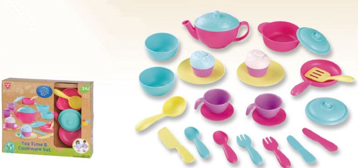 Play go ensemble thé et cuisine - plastique biosourcé - 24 pcs.