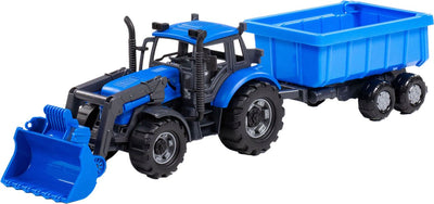 Toys de Cavallino Toys Cavallino avec chargeur et fourbuage alimentaire bleu, échelle 1:32