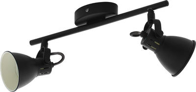 Eglo seras 2 spot - 2 lumières - gu10 - noir