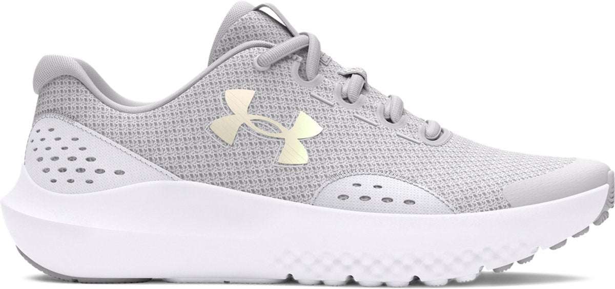 Under Armour ua ggs surge 4-gry chaussures de sport pour filles - gris halo - blanc - irisé