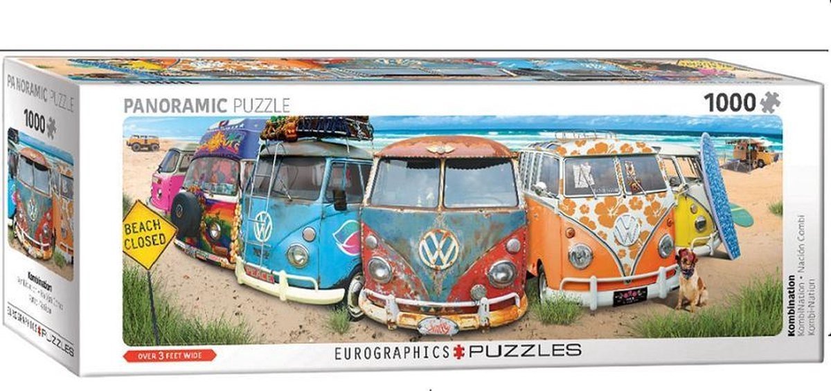 Puzzle Eurographics Panorama du bus VW - Puzzle de 1000 pièces.