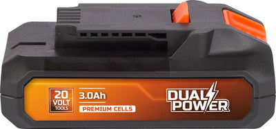 Batterie double alimentation Powerplus powdp9023 - 20v, 3,0ah - batterie pour appareils 20v - indicateur d'alimentation LED - plateforme de batterie