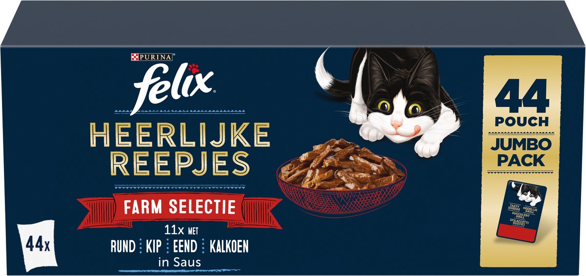 Felix Delicious Stanides Sélection de la ferme Boeuf Poulet de canard Dinde