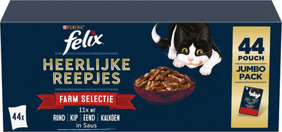 Felix Delicious Stanides Sélection de la ferme Boeuf Poulet de canard Dinde