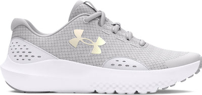 Under Armour ua ggs surge 4-gry chaussures de sport pour filles - gris halo - blanc - irisé