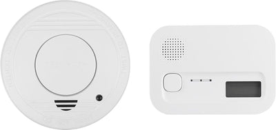 Smartwares fse-19204 - ensemble de 2 détecteurs de monoxyde de carbone et de fumée - 85 dB - capteur 10 ans - batterie 1 an