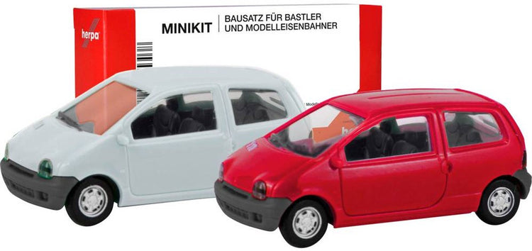 Herpa 012218-007 h0 voiture Renault Twingo, rouge vif en jaune vanille