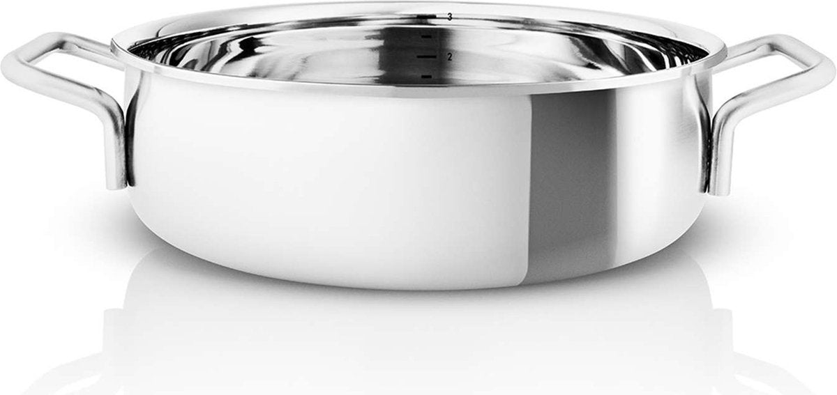 Sauteuse Eva trio, double poignée - 24 cm - sans pfas - inox - | professionnel
