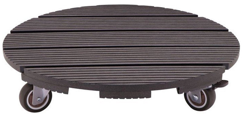 Nature – chariot à plantes WPC – 4 roues avec frein – anthracite