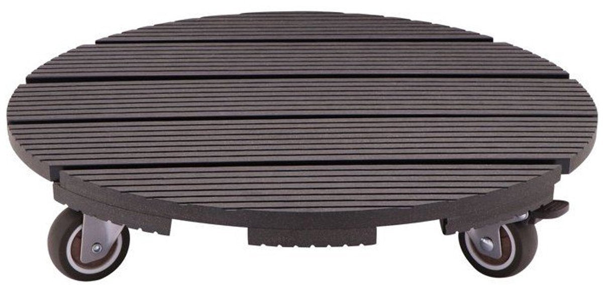 Nature – chariot à plantes WPC – 4 roues avec frein – anthracite