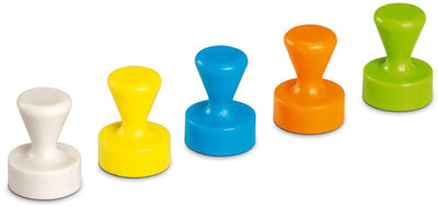 Cône magnétique Maul 10 pièces 1,5 kg plastique néodyme ø 1,2 x 1,6 cm blanc bleu jaune vert orange