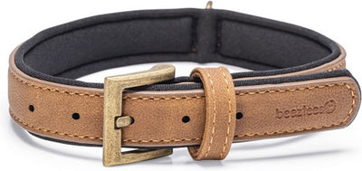Beeztees collier pour chien balacron hache - cuir artificiel - marron - 36-44 cm x 20 mm