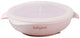 Assiette en silicone Babyono baby ono rose avec couvercle à ventouse