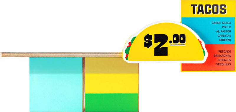 Candylab Toys Voiture jouet en bois moulé sous pression Candylab - Cabane à tacos - Candycar World
