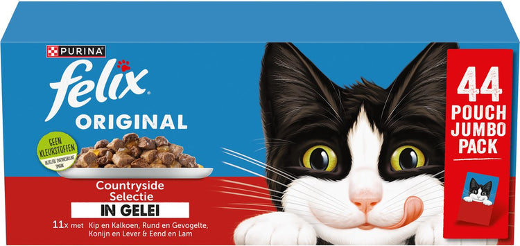 Felix original en gelée - nourriture humide pour chats - sélection campagne - 44 x 85g