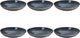 Médard de noblat - sentiment indigo - assiette creuse 24,5 cm - 6 pièces - grès