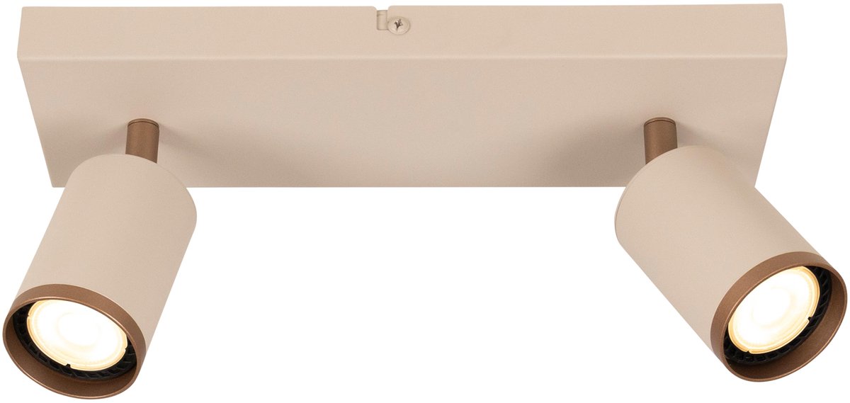Lucide regina - spot de plafond (plafonnier) - 2xgu10 - taupe | essentiel