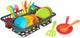 Rack de lave-vaisselle à la maison de TOI-TOYS avec couverts et casseroles, 27dlg.
