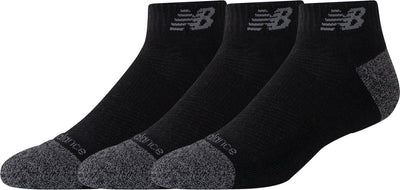 New Balance Active Low Cut Sock Lot de 3 chaussettes de sport unisexes - noir
