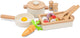 Woet ® ensemble de poêles en bois avec plat à pâtisserie blanc - ensemble de 20 pièces avec légumes et ustensiles de cuisine - ensemble de cuisine jouet - accessoires de cuisine jouets pour enfants - jouets de cuisine de jeu de rôle - à partir de 24 mois