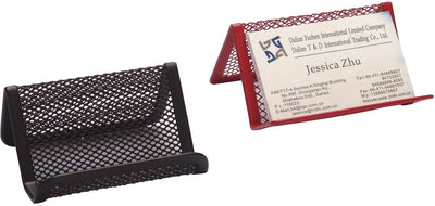 Porte-carte de visite Q-connect 11 x 7 | 5 x 5 cm metal black