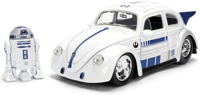 Jada jouets star wars - r2-d2 volkswagen drag beetle - moulé sous pression - jada - échelle 1:24