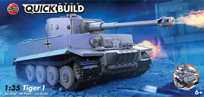 Kit de modèle Airfix - J6041 QuickBuild Tiger I Tank en plastique - - Kit de modèle