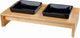 Trixie Feed Set Ceramics avec Base en bois noir