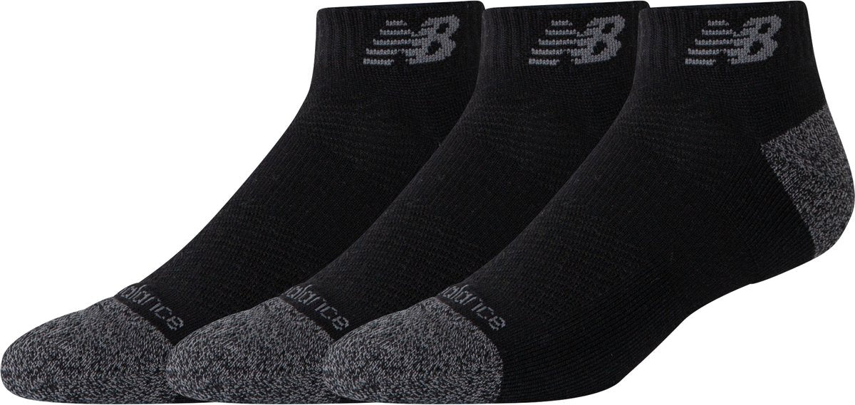 New Balance Active Low Cut Sock Lot de 3 chaussettes de sport unisexes - noir