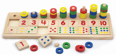Vigatoys viga toys - faites correspondre les nombres - jeu de comptage, d'arithmétique et de tri