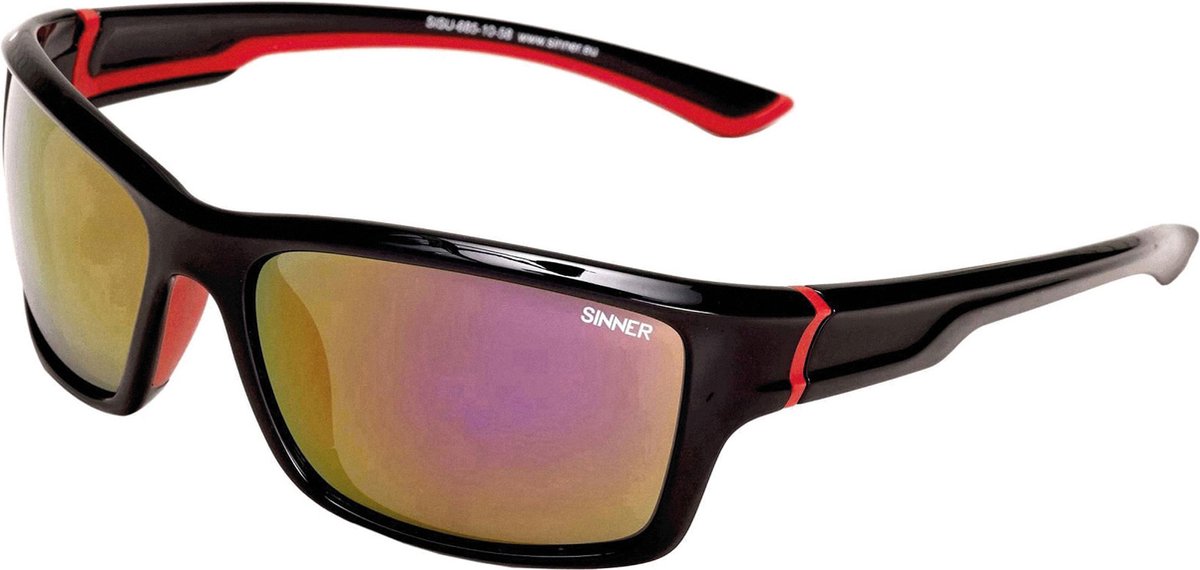 Sinner cayo - lunettes de soleil lunettes de sport - noir rouge - unisexe - monture biosourcée