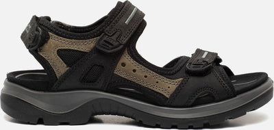 Sandales tout-terrain Ecco en cuir noir - femme - taille 36